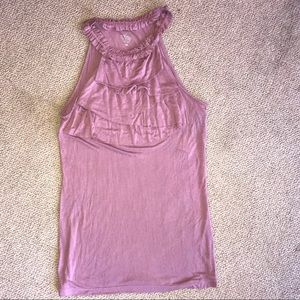 Mossimo Ruffle Tank, Berry, Sz M, NWT!